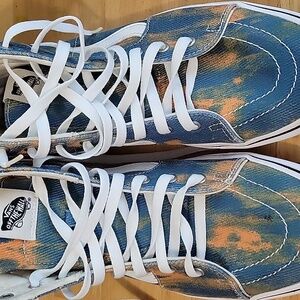 Vans Comfycush Sk8-Hi In Bloom Blue Yellow